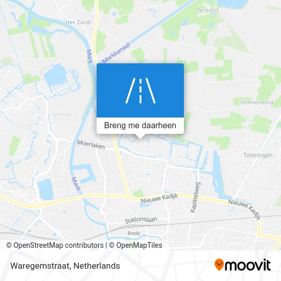Waregemstraat kaart