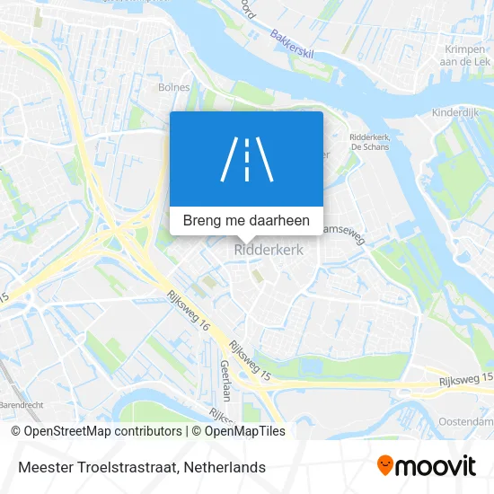 Meester Troelstrastraat kaart