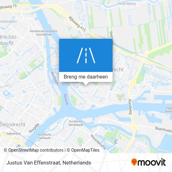 Justus Van Effenstraat kaart