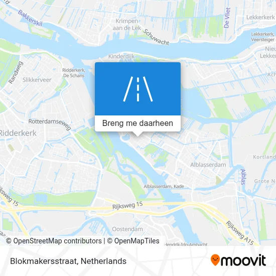 Blokmakersstraat kaart