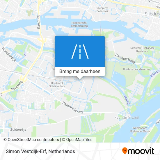 Simon Vestdijk-Erf kaart