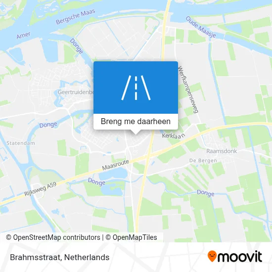 Brahmsstraat kaart