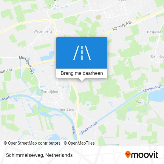 Schimmelseweg kaart