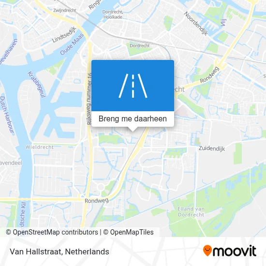 Van Hallstraat kaart