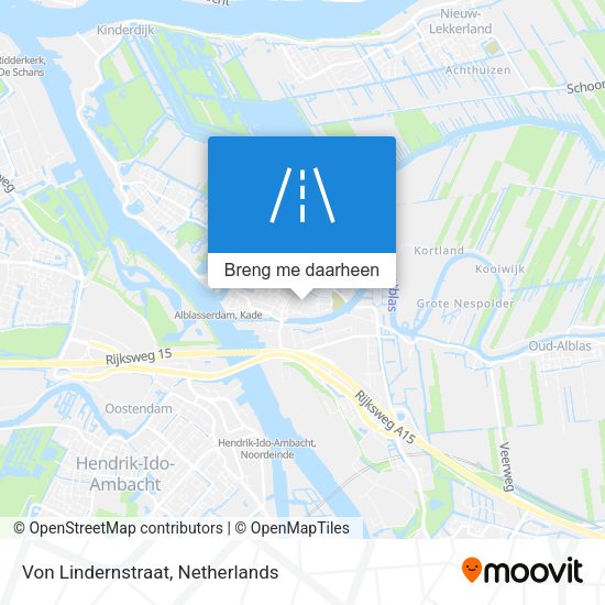 Von Lindernstraat kaart