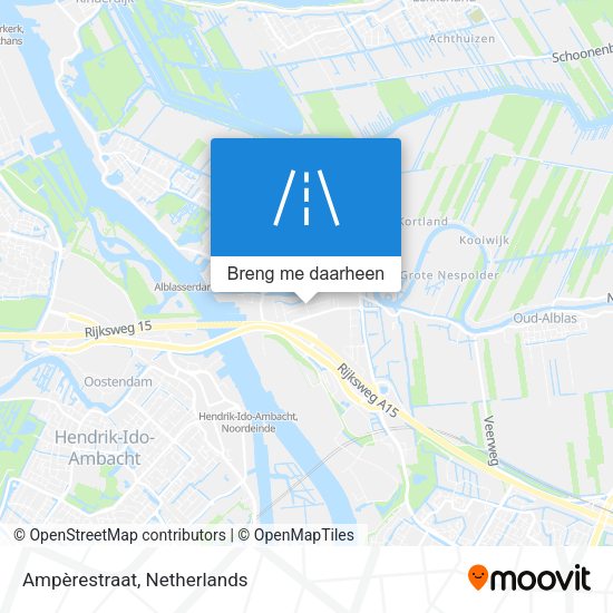 Ampèrestraat kaart