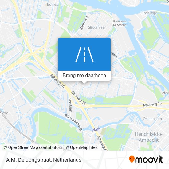 A.M. De Jongstraat kaart