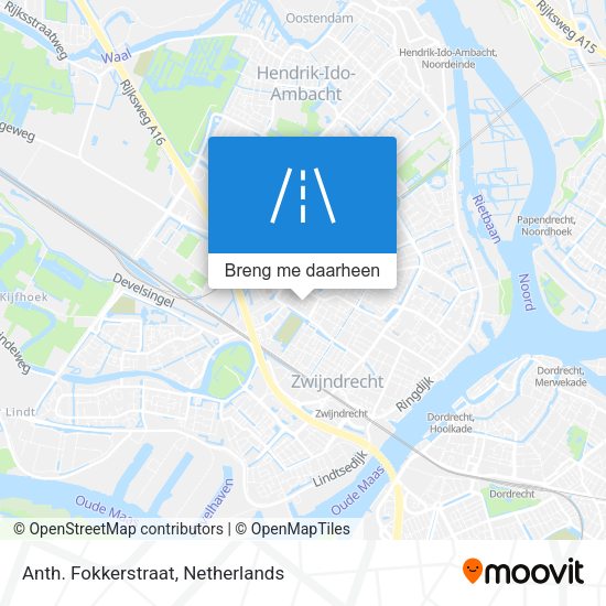 Anth. Fokkerstraat kaart