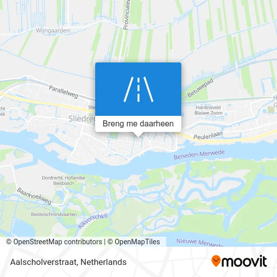 Aalscholverstraat kaart