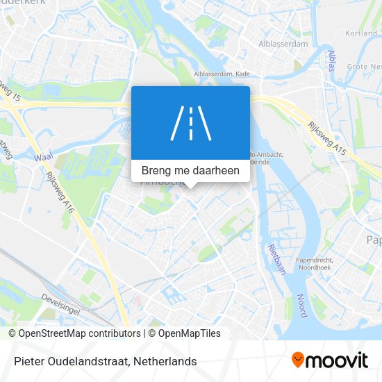 Pieter Oudelandstraat kaart