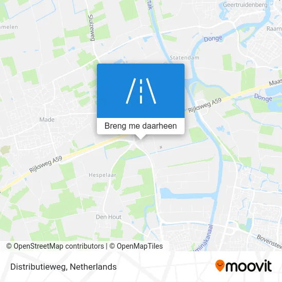 Distributieweg kaart