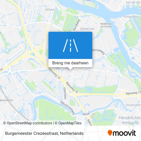 Burgemeester Crezéestraat kaart