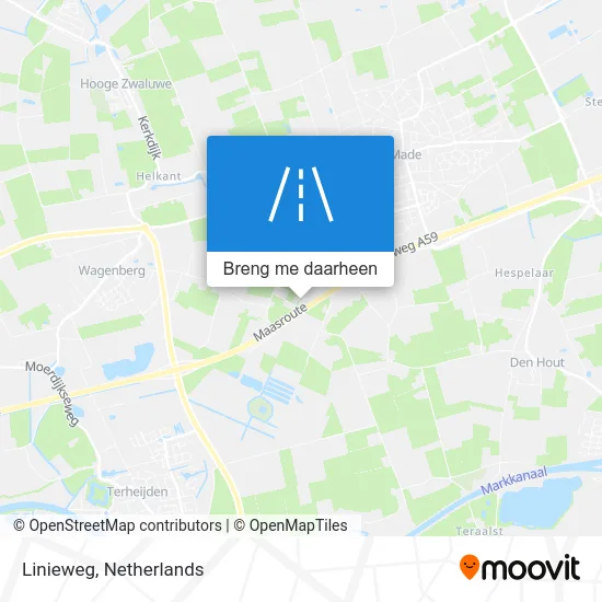 Linieweg kaart