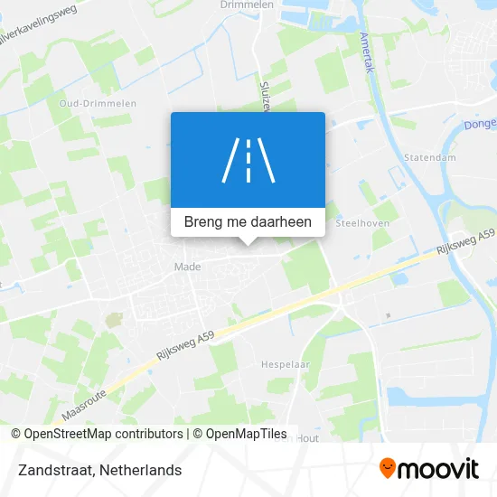 Zandstraat kaart