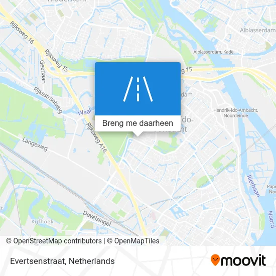 Evertsenstraat kaart