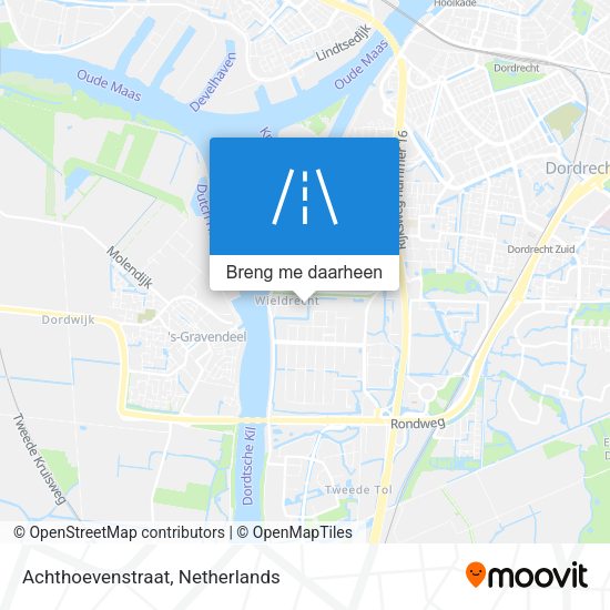 Achthoevenstraat kaart