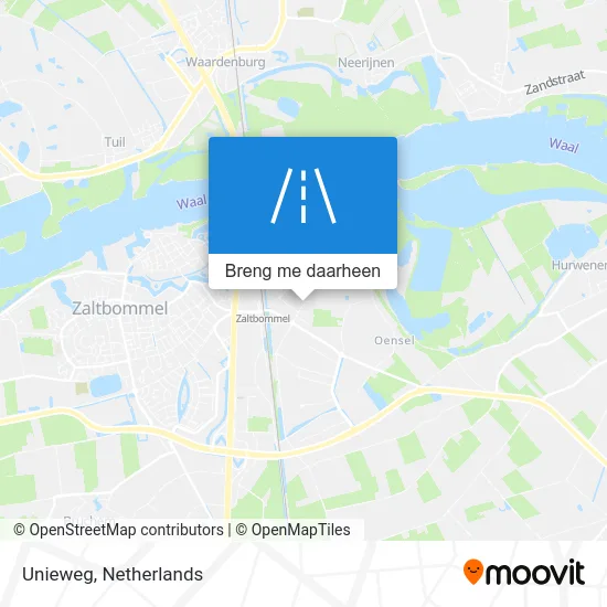 Unieweg kaart