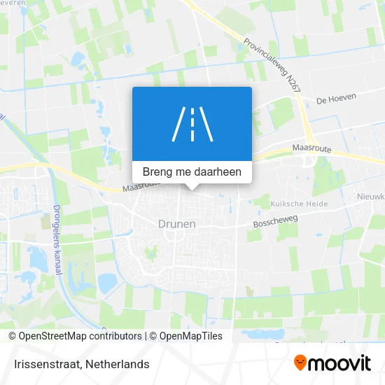 Irissenstraat kaart