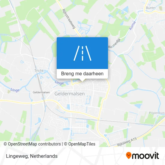 Lingeweg kaart
