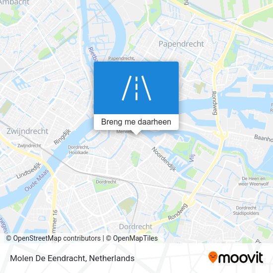 Molen De Eendracht kaart