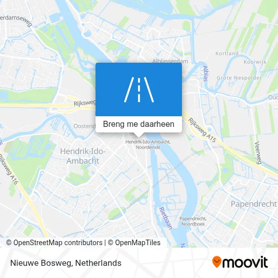 Nieuwe Bosweg kaart