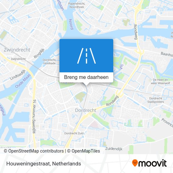 Houweningestraat kaart