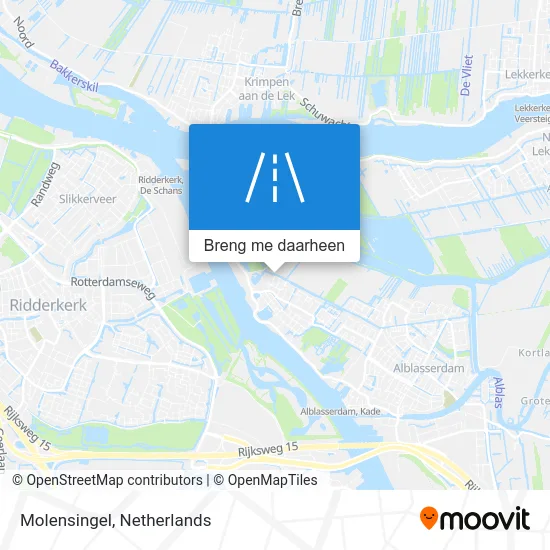 Molensingel kaart