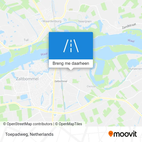 Toepadweg kaart