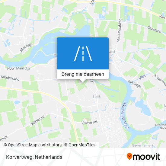 Korvertweg kaart