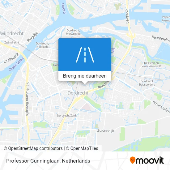 Professor Gunninglaan kaart