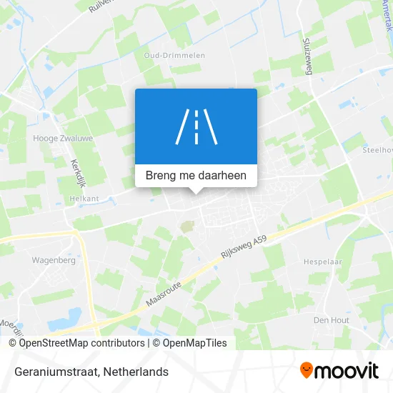 Geraniumstraat kaart