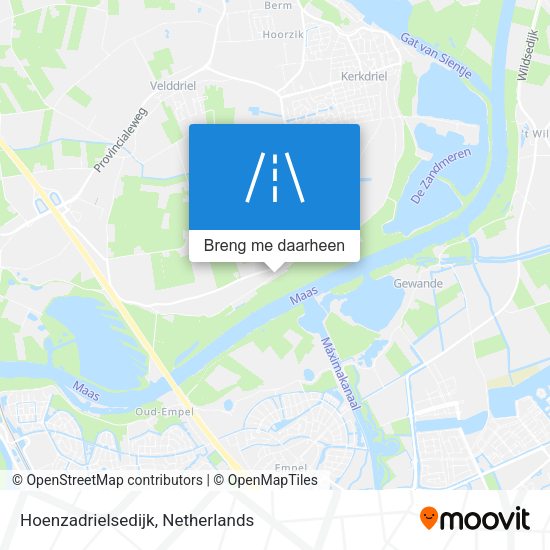 Hoenzadrielsedijk kaart
