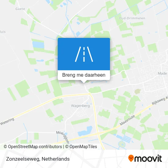 Zonzeelseweg kaart