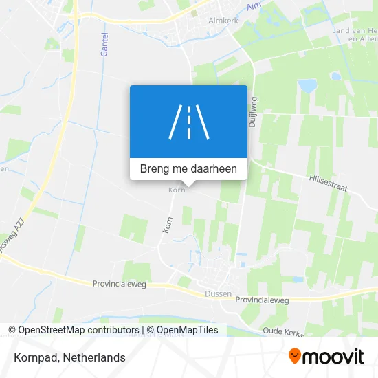 Kornpad kaart
