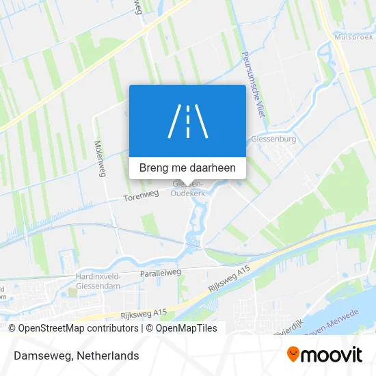 Damseweg kaart