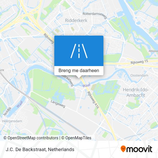 J.C. De Backstraat kaart