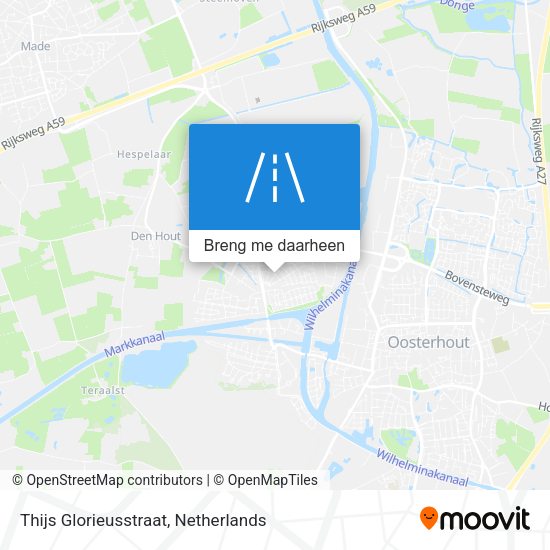 Thijs Glorieusstraat kaart