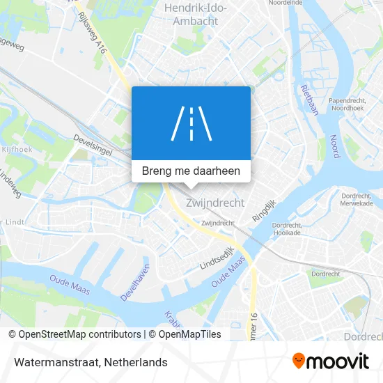 Watermanstraat kaart