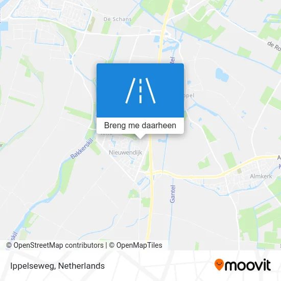 Ippelseweg kaart
