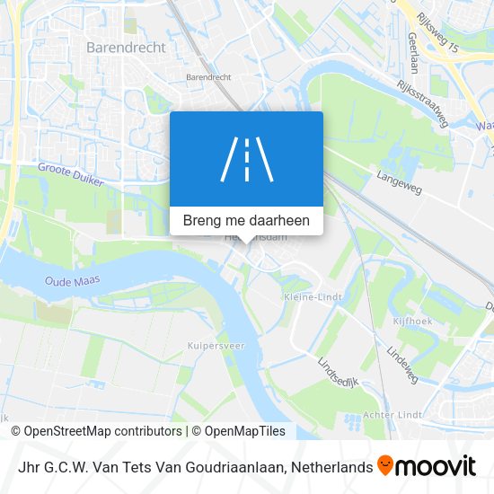 Jhr G.C.W. Van Tets Van Goudriaanlaan kaart