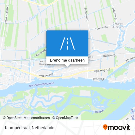 Klompéstraat kaart