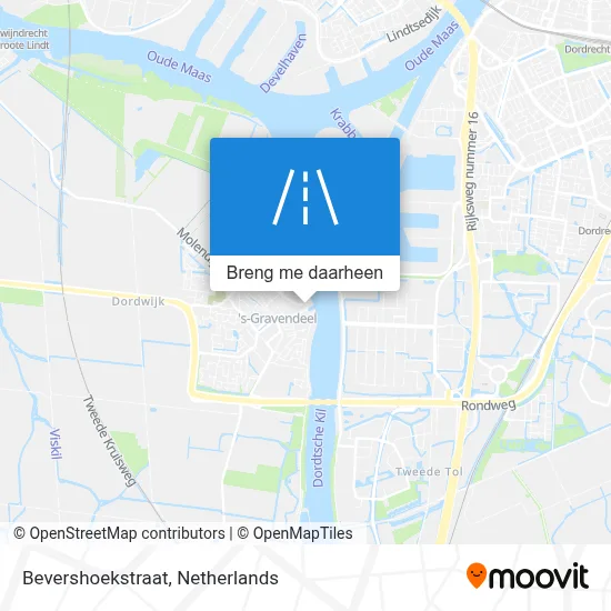 Bevershoekstraat kaart