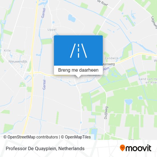 Professor De Quayplein kaart