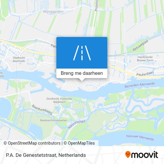 P.A. De Genestetstraat kaart