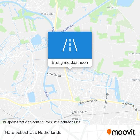 Harelbekestraat kaart