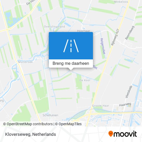 Kloverseweg kaart