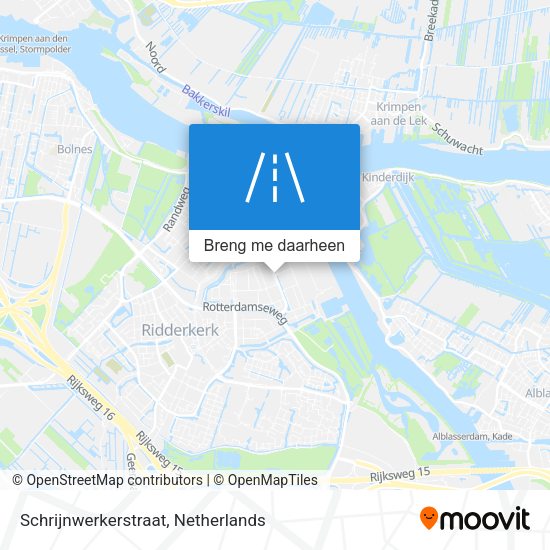 Schrijnwerkerstraat kaart