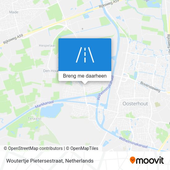Woutertje Pietersestraat kaart