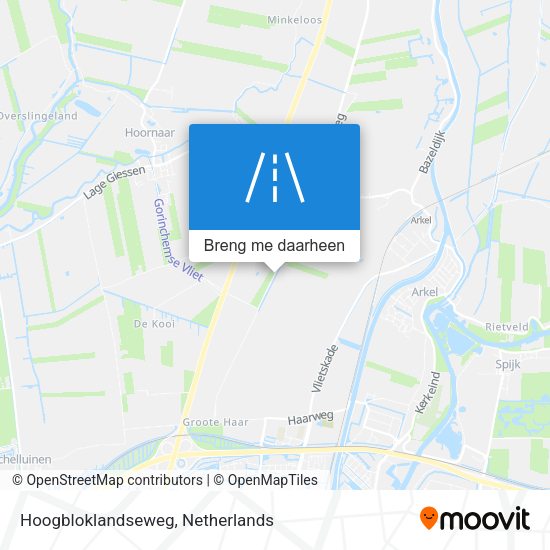 Hoogbloklandseweg kaart