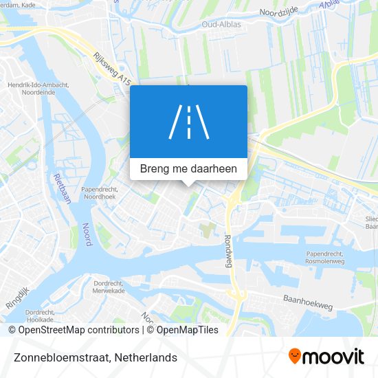 Zonnebloemstraat kaart